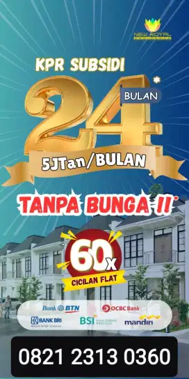Rumah baru dua lantai Tanpa Dp di Bojongsari Sawangan
