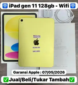 Ipad Gen 11 128 Gb Yellow Like new Garansi panjang