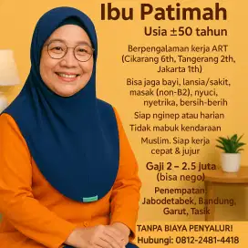 ART Berpengalaman Lebih dr 5Th, Urus Anak, dan Bebersih, Harga OK