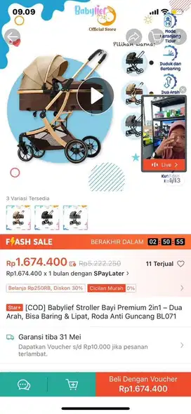 Stroler masih kaya baru