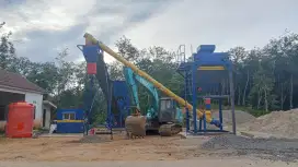 Jual batching plant portable dengan hopper semen kapasitas 40 m3/jam