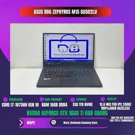 ASUS ROG ZEPHYRUS M15 GU502LU CORE I7-10750H NVIDIA GTX 1660 Ti 6GB