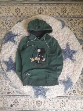 Hoodie Hijau New York Yankees Karakter Kartun  Vintage