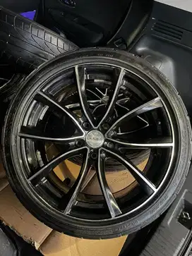 Jual cepat velg lenso ring 18 + ban dunlop direzza