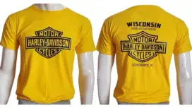 Kaos harley davidson wisconsin dan grey