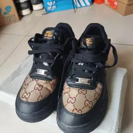 Dijual Sepatu Nike Air F1 Hitam koleb Gucci size 40
