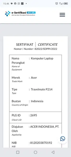 Acer TravelMate P214