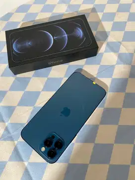 iPhone 12 Promax 128gb Pacific Blue 100% orian inter all operator