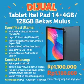 Tablet Bekas Tab Android Second Barang Bagus Mulus Murah Lengkap Dus