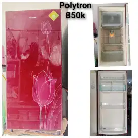Kulkas 1 pintu politron bekas bergaransi