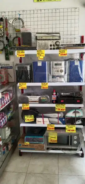 Jual cepat Rak besi gondola eks toko ektronik, mulus seperti baru