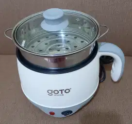 GOTO ELECTRIC MINIPAN COOKER PANCI MASAK REBUS KUKUS STAINLESS STEEL