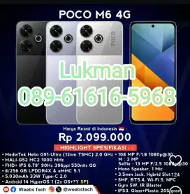 NEW POCO M6 8/256 Turun Harga Kamera Ektrem pro 108MP