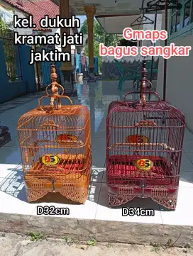 Sangkar oval ukir burcil