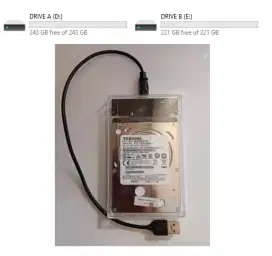 Hardisk Eksternal 2 Drive (Total 464 GB)