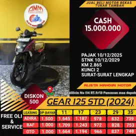 GEAR 125 STD TH 2024 PLAT F BOGOR KM LOW BOY MULUS BISA CASH/KREDIT