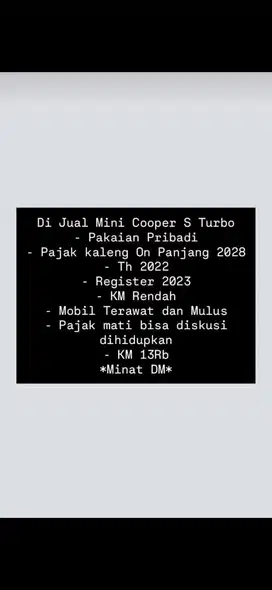 Mini Cooper S Countryman 2022 Bensin