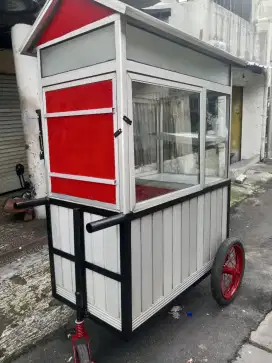 Gerobak dorong alumunium nego tipis