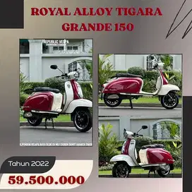 ROYAL ALLOY TIGARA GRANDE 150 Tahun 2022 Warna Red and White