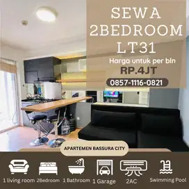 sewa 2BR full furnished per bln apartemen bassura city