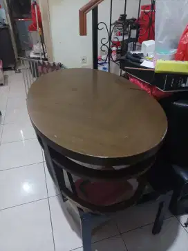 Jual Meja tamu bentuk oval
