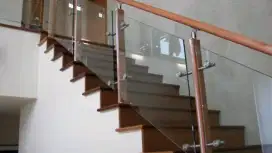 Railing tangga stainless steel$