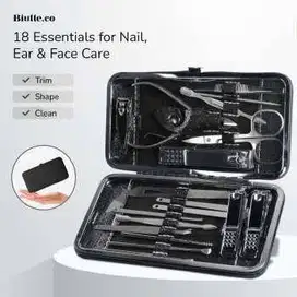 Nail Art Set Gunting Kuku Manicure Pedicure 19 PCS