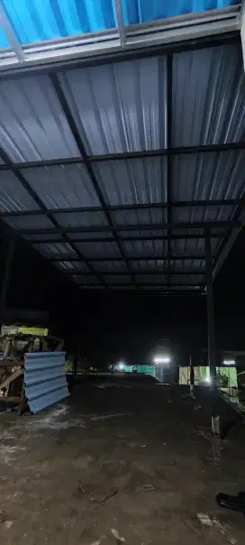 Kanopi rangka holo galvanis minimalis modern terbaru dll