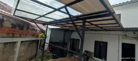 Kanopi rangka holo galvanis minimalis modern terbaru dll