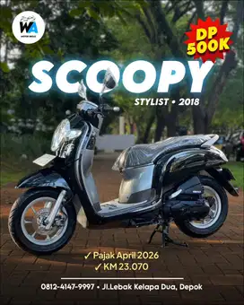 DP 500 RIBU Kredit/Cash Honda Scoopy Stylist Tahun 2018