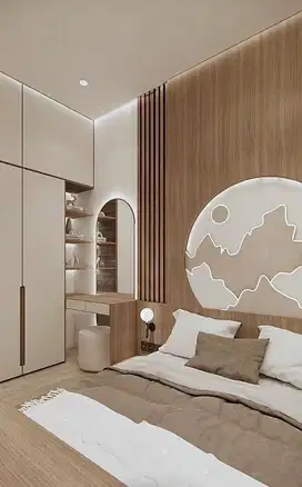 interior desain kitchen set kamar set wardrobe lemari backdrop tv