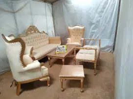Kursi tamu sofa klasik new full kayu jati