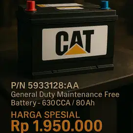 Batre Battery Aki CAT CATERPILLAR 80 Ah