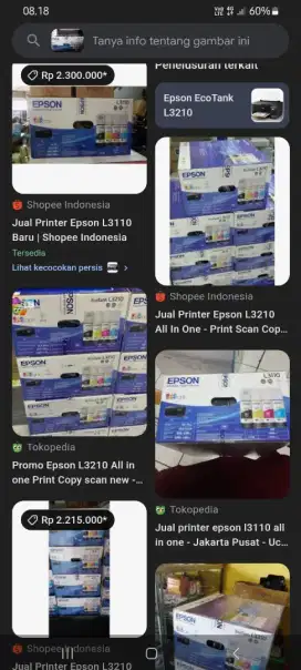 Printer EPSON L3110 ORIGINAL (jarang dipakai)