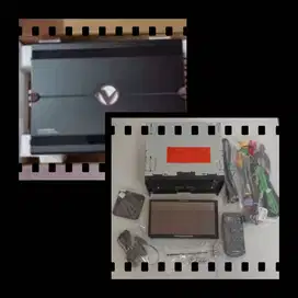 head unit tv player mobil touchscreen merk pioneer + power 4 chnl