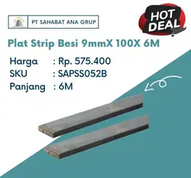 Plat Strip Besi 9mmX 100X 6M
