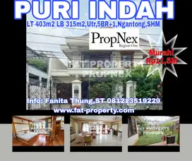 Turun hargaDijual rumah mewah di Puri Indah blok C,JakBar LT 403m2