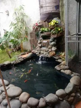 Jual kolam koi relief tebing