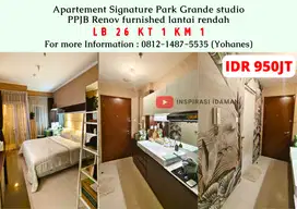 APT Signature Park Grande studio 26mtr PPJB Renov furnished