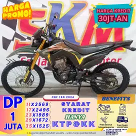 ( crf tahun 2024 dp:1juta garansi mesin 6bulan cash credit