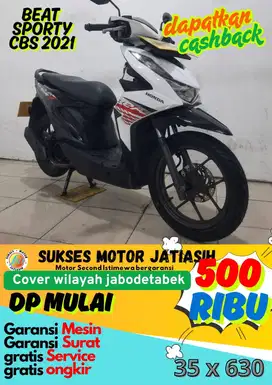 HONDA BEAT SPORTY 2021 PEMBELIAN CASH ADA CASHBACK MENARIK