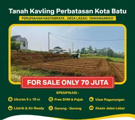 Tanah Kavling murah Perbatasan Kota Batu Free SHM