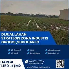 Dijual lahan industri lokasi parangjoro luas 13000m BU!