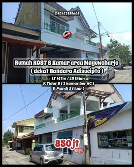 Rumah kost 8 kamar tidur maguwoharjo sangat strategis