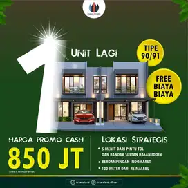 Rumah 2 lt (Finishing) dekat Bandara/Asrama Haji/RSIA Malebu Husada