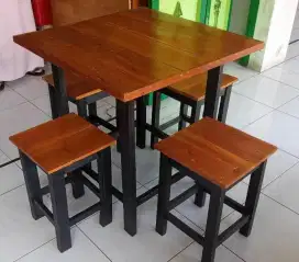 Meja Kursi Kafe satu Set 300rb