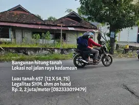 Bangunan hitung tanah lokasi nol jalan raya kedamean