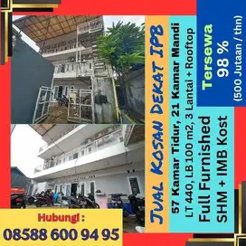 Profit 500 Jutaan/th, Kosan Aktif IPB, 95% Tersewa, Murah, Harga NEGO