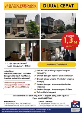 Dijual Murah Rumah Agunan Sitaan Bank melalui lelang