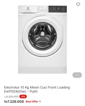 WM ELECTROLUX FRONT LOAD 10 KG